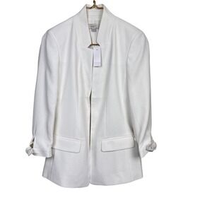 LOFT Tie Sleeve White Blazer Jackets